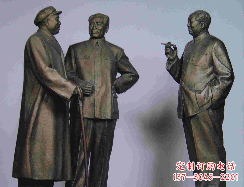 威海标题:伟人朱德毛主席铜雕——传承毛主席精神