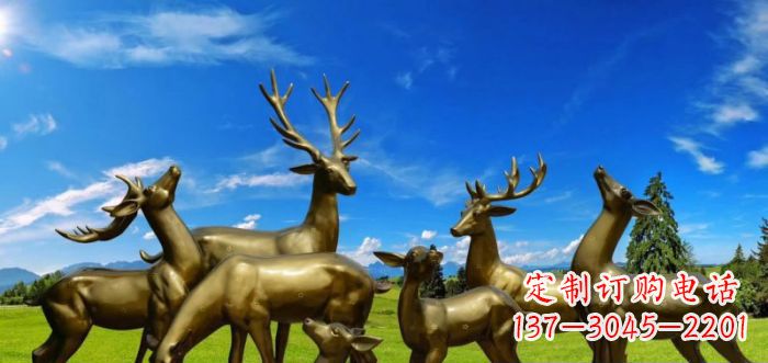 威海静谧之美,梅花鹿铜雕装点你的家