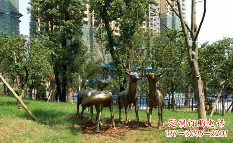 威海青铜雕刻的梅花鹿,给您的生活带来另一种美感