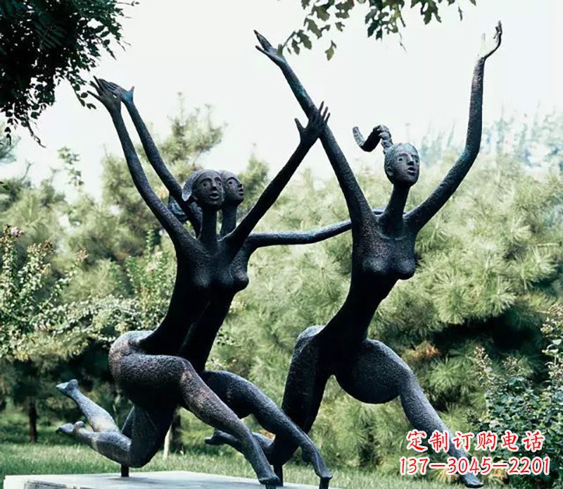 威海精美美女铜雕——绽放出精灵般的美丽