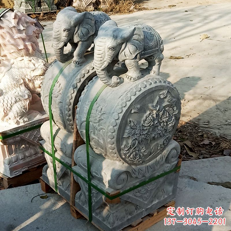 威海门墩石雕貔貅