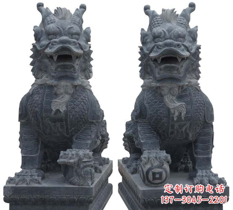 威海门口麒麟古代神兽石雕
