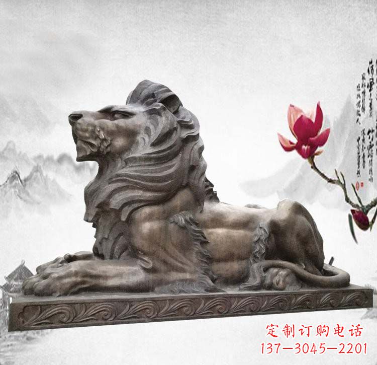 威海门口西洋欧式狮子铜雕