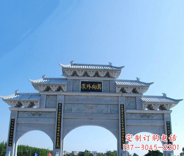 威海手工精美石牌坊雕塑,让您的空间更加美观!