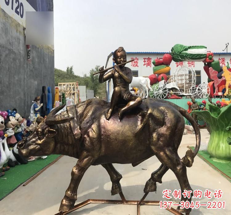 威海中领雕塑的古典韵味牧童铜雕是一件绝美的雕…