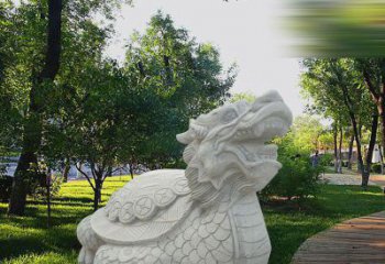 威海中领雕塑——汉白玉龙龟石雕