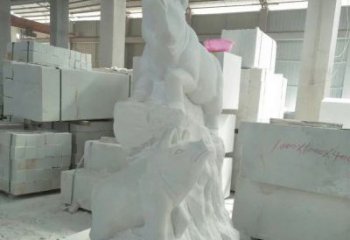 威海瑞颜祥彩汉白玉生肖猪雕塑