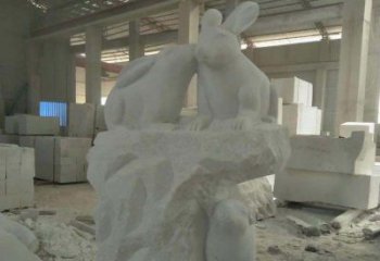 威海精美的中国古典生肖兔雕塑
