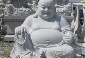 威海精美高雅的汉白玉弥勒佛雕像
