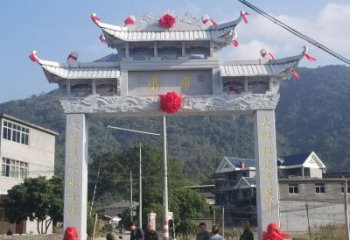 威海红旗渠分水苑牌坊浮雕雕塑：专业雕塑定制服务