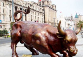 威海华尔街牛招财牛铜雕，拥有力量的象征