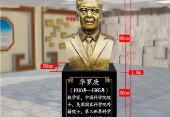 威海精美的华罗庚玻璃钢仿铜雕塑