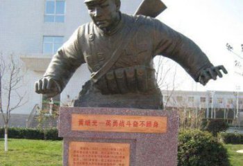 威海精美黄继光铜雕，品质保证