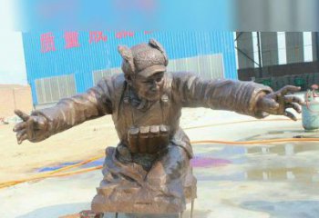 威海黄继光校园英雄铜雕：传承伟大精神