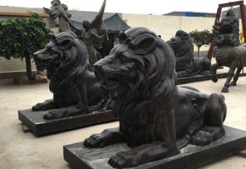 威海汇丰手工铸铜狮子雕塑