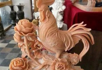威海国家元素：吉祥如意公鸡石雕