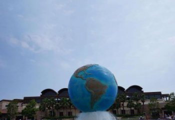 威海定制大型不锈钢地球雕塑