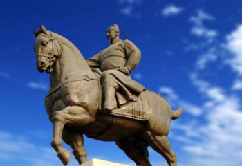 威海领雕塑正大光明：李世民骑马景观雕塑