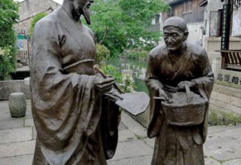 威海经典雕塑：王羲之情景小品