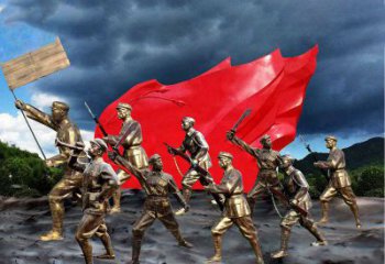 威海纪念伟大革命先烈的红军雕塑