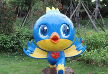 威海蓝色梦幻，玻璃钢鸽子雕塑