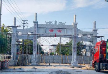 威海牌坊石雕双龙，让它成为你家中的精美装饰