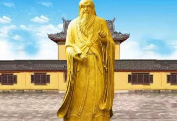 威海中领雕塑老子骑牛石雕