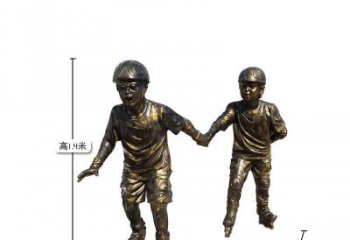 威海中领雕塑推出的趣味滑冰儿童雕塑一直是客户…