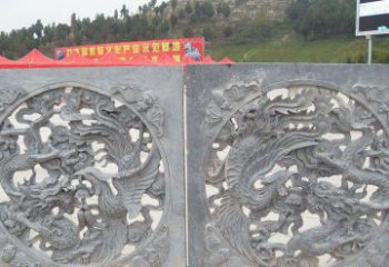 威海龙凤呈祥公园景观石雕--精美绝伦的龙凤陪伴