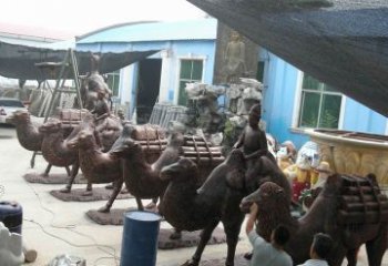 威海骆驼公园动物铜雕魅力无限