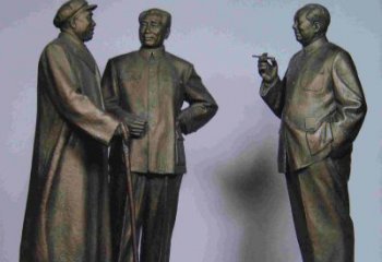 威海标题:伟人朱德毛主席铜雕——传承毛主席精神