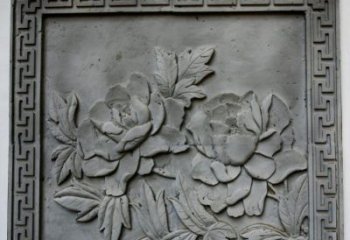 威海牡丹青石浮雕雕塑-精美的永久装饰