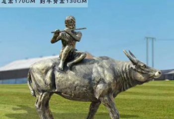 威海牧童骑牛铜雕——让您的空间更加生动有趣