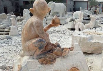 威海精美猴子石雕，带来浓浓的节日气息