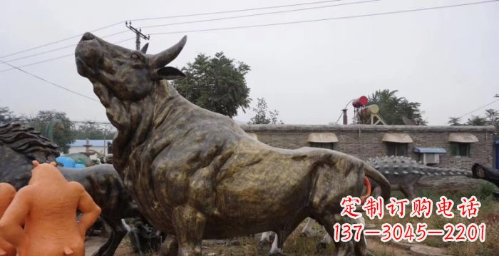 威海令人惊叹的牛铜雕塑