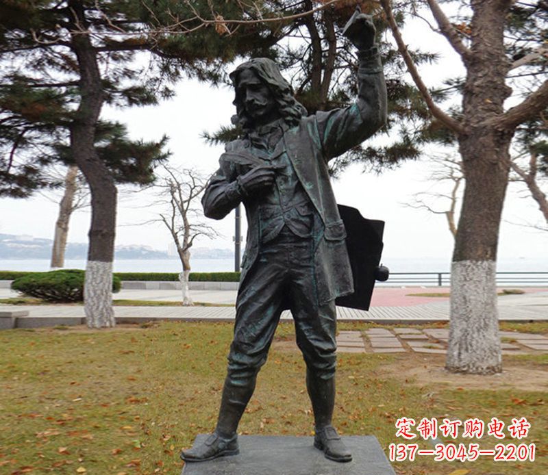 威海高品质牛顿人物铜雕