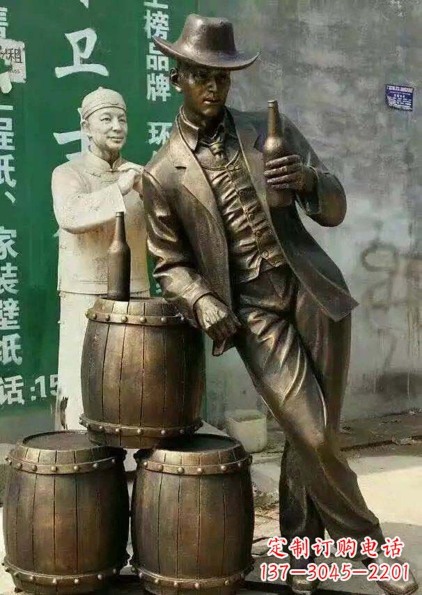 威海精美高雅的牛仔铜雕