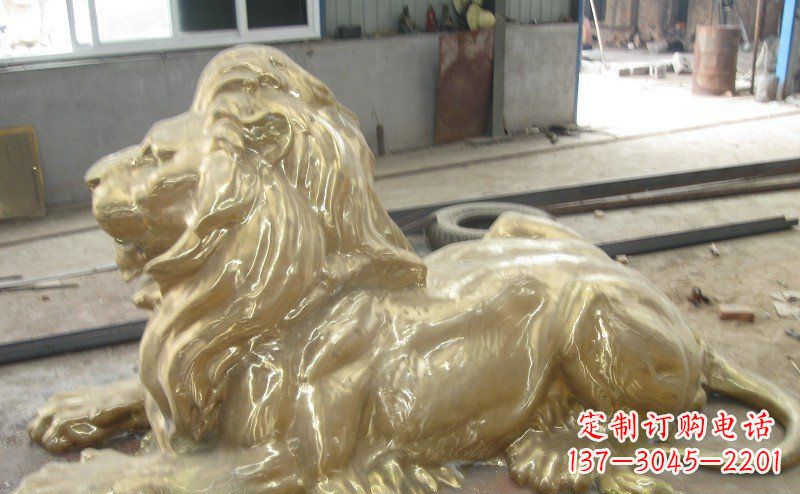 威海高雅凝金,西洋狮子铜雕来自中领雕塑