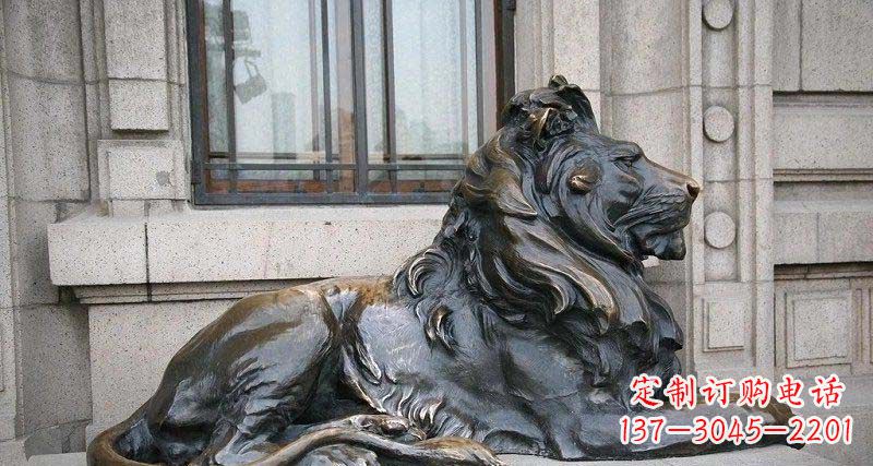 威海心动不如行动,西洋狮子铜雕真实还原精美