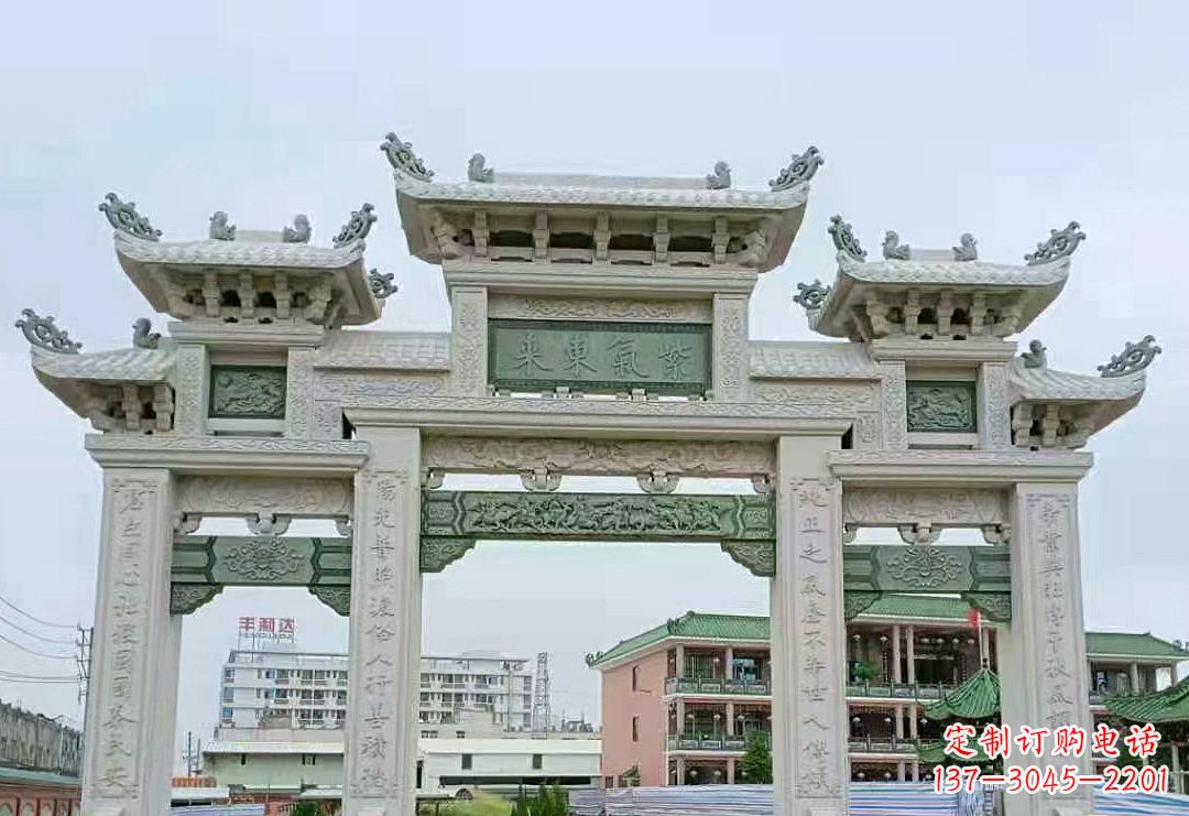 威海精美的牌楼石雕雕塑