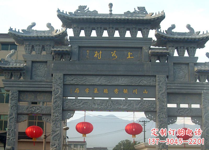 威海中领雕塑:一流牌坊石雕,定制你的风水雕塑