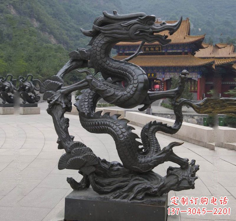 威海超群绝伦的盘龙铜雕