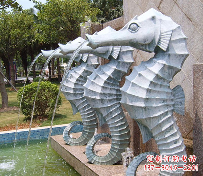 威海喷水海马石雕