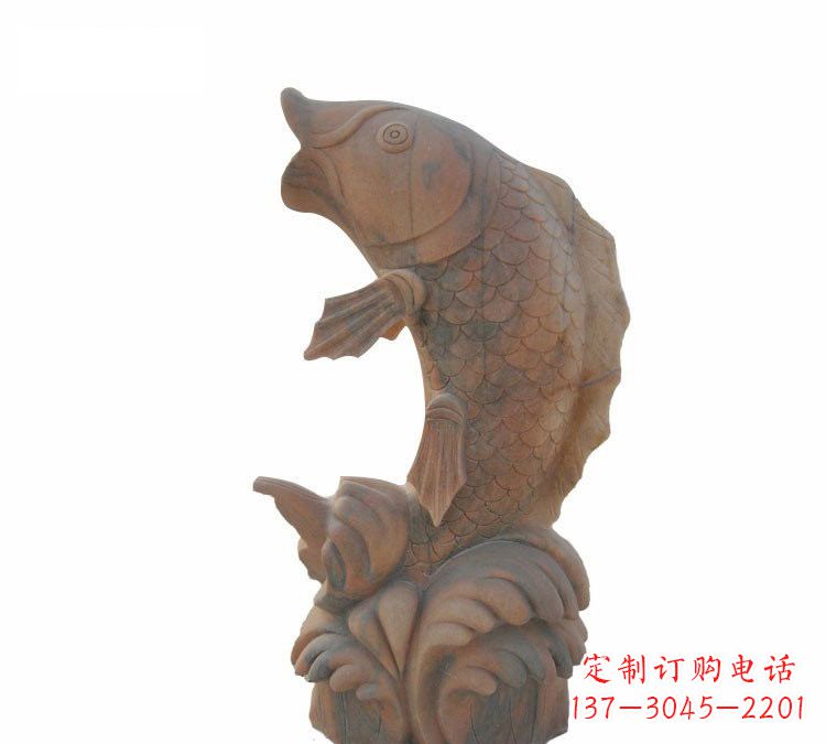 威海鲤鱼石雕,精细雕刻让你赞叹不已