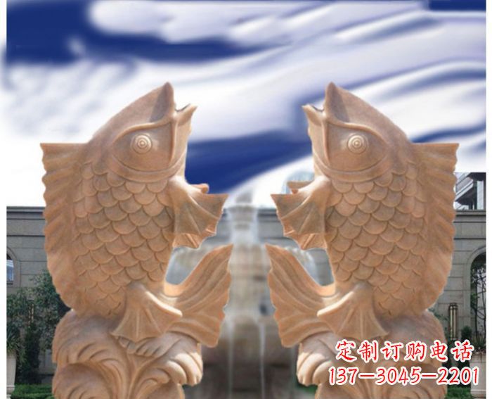 威海中领雕塑设计定制精美鲤鱼雕塑