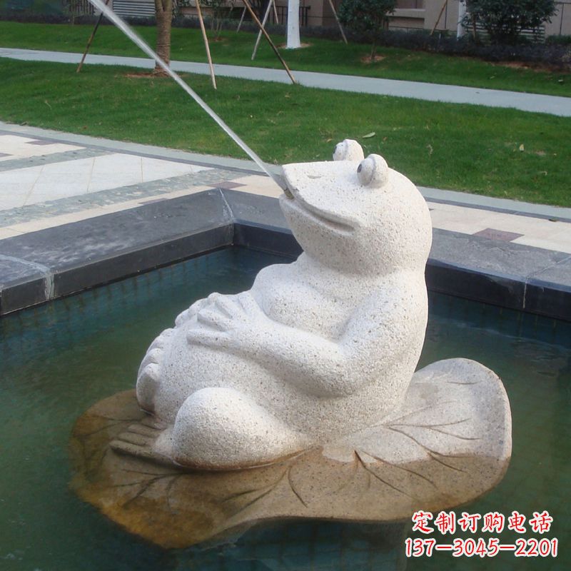 威海无边界精致艺术——喷水青蛙石雕
