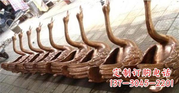 威海优雅迷人的天鹅铜雕塑