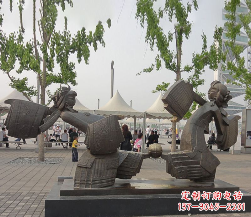 威海艺术雕刻杰作——皮影戏铜雕