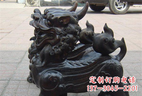 威海象征保护,美轮美奂的貔貅辟邪神兽铜雕
