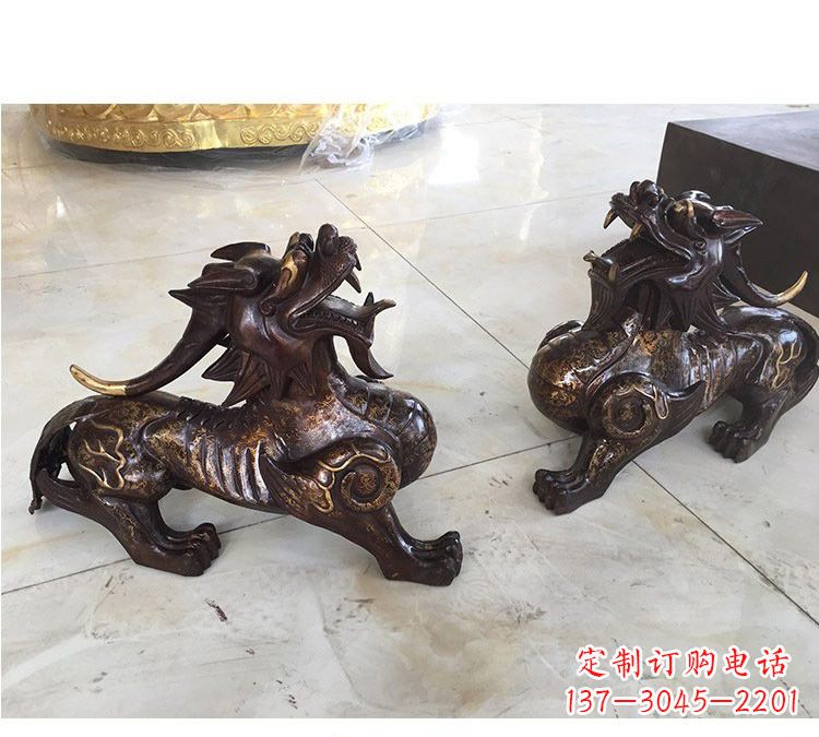 威海浙江中领雕塑:高质量貔貅铜雕像